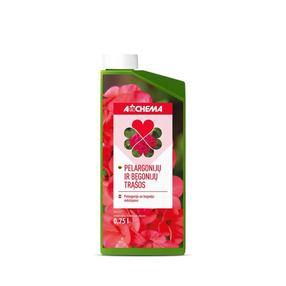 Trąšos pelargonijoms, begonijoms Agrochema, skystos, 0.75 l