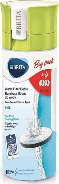 Vandens filtravimo indas Brita Fill & Go, 0.6 l, žalia sp.