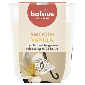 Свеча, ароматическая Bolsius Smooth Vanilla, 25 час, белый цв./коричневатый цв.