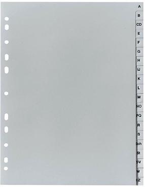 Skirtukas Herlitz, A4, 20 vnt. Pilka