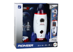  Rotaļu kosmosa kuģis Lean Toys Pioneer, zila krās./balta krās./sarkana krās.
