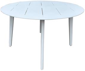 Lauko stalas Home4you Savo, balta sp., 120 cm x 120 cm x 73 cm