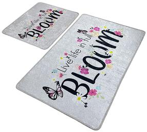 Комплект ковриков для ванны Foutastic Bloom 359CHL2542, многоцветный, 100 см x 60 см