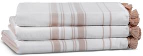 Vonios rankšluostis Foutastic One Side Striped 581CAN1338, ruda sp., 90 cm x 50 cm