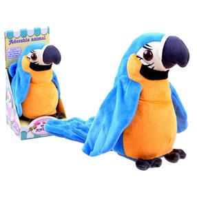 Interaktyvus žaislas papūga Cute Animals ZA3887, 17 cm, mėlyna sp./oranžinė sp.