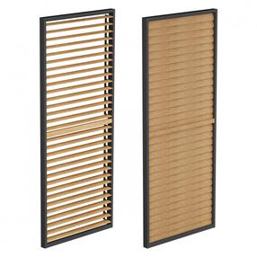 Žaliuzinė siena pavėsinei Mirpol Luxe, 90 cm, ruda sp./juoda sp.