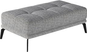 Pufas Torrense Berlin 01, pilka sp., 75 cm x 140 cm x 45 cm