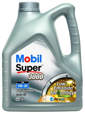 Auto dzinēja eļļa Mobil Super 3000 XE 5W - 30, sintētiskais, 4 l