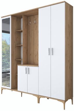 Prieškambario spinta Kalune Design EA131, balta sp., 80 cm x 37.5 cm x 198.6 cm