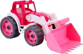 Rotaļu traktors Technok, rozā krās.
