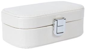 Papuošalų dėžutė Home4you Sezane XS 88367, 12.5 cm, balta sp.