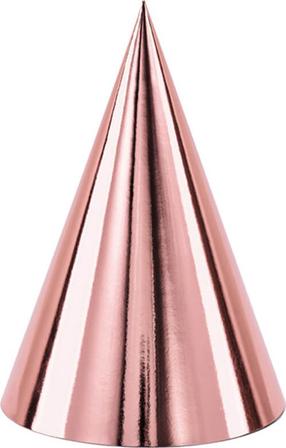 Cepure, komplekts Party Deco 42298, zeltrozā krās., 16 cm