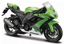 Žaislinis motociklas Maisto Kawasaki Ninja ZX-10R 10139300/77249, 1:18, žalia sp.