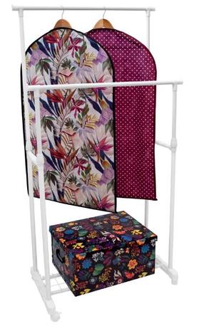 Drēbju pakaramais Ordinett Deluxe Double, 92.5 - 160 cm, balta krās.