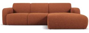 Kampinė sofa Micadoni Home Molino Boucle, ruda sp., dešininė, 250 x 170 cm x 72 cm