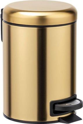 Мусорное ведро Wenko Leman 50764, золотой цв., 3 л, 25 см x 17 см