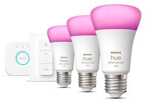 Išmanioji lemputė Philips Hue Starter Kit LED, A60, 2000 - 6500 °K, E27, 9 W, 806 - 1100 lm, 3 vnt.