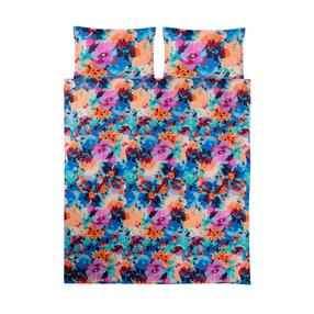 Voodipesukomplekt Okko FLOWER2, mitmevärviline, 50 x 70 cm, 160 x 200 cm, 3 os.