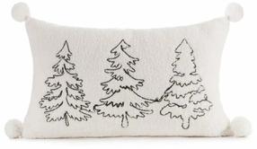 Kalėdinis dekoratyvinės pagalvėlės užvalkalas PSWA-343, balta/žalia, 50 cm x 30 cm