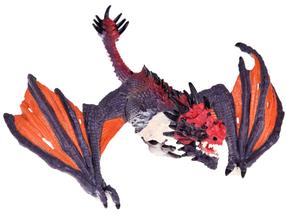 Žaislinė figūrėlė, drakonas, 21 cm, raudona sp./violetinė sp.
