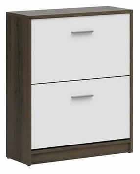 Batų dėžė Nepo Plus, ruda/balta, 70 cm x 27.5 cm x 84 cm