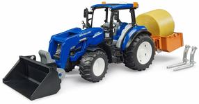 Rotaļu traktors Bruder New Holland T5.120, zila krās.