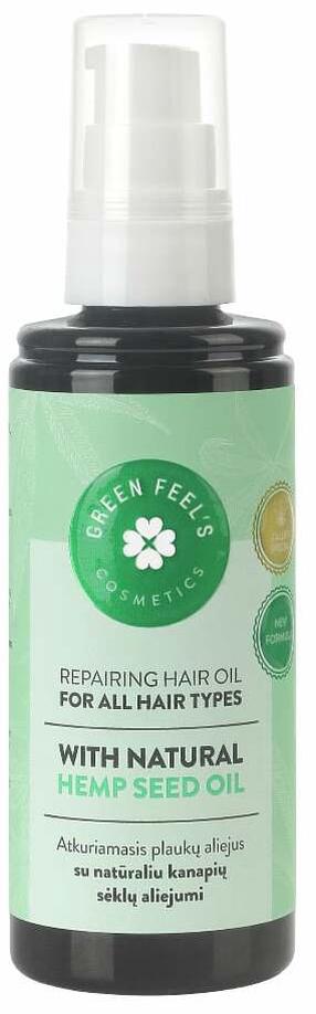 Aliejus plaukams Green Feel's Repairing With Hemp Seed Oil, 100 ml