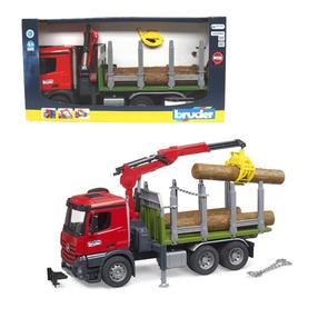 Rotaļu kravas auto ar ekskavatoru Bruder Mercedes Benz Arocs BR-03669, 1:16, sarkana krās.