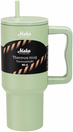 Термо-кружка Maku Deal 652960, 0.9 л, светло-зеленый цв.
