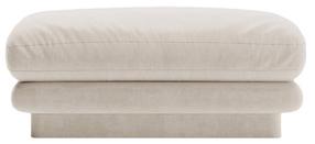 Pufas Micadoni Home Torino Velvet, kreminė sp., 80 cm x 80 cm x 41 cm