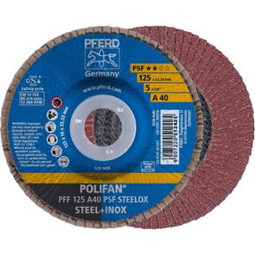 Slīpēšanas disks Pferd PSF Steelox P40 PFF, 125 mm x 22.23 mm
