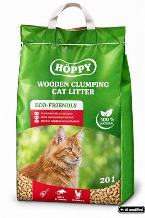 Kačių kraikas Höppy NP FAS 0111, medienos drožlių (sušokantis), 20 l