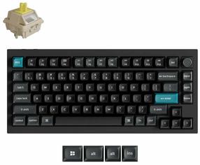 Belaidė kompiuterio klaviatūra Keychron Q1 Ultra 8K Q1U-M4 Keychron Silk POM Banana, EN, juoda sp.