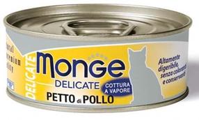 Влажный корм для кошек Monge Delicate Chicken, курица, 0.08 кг