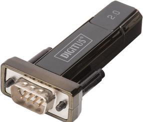 Adapteris Digitus DA-70167 USB To Serial RS232 USB 2.0, RS-232 DB9 male, 80 m, juoda