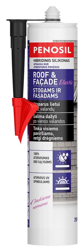 Hermetikas Penosil Roof&Facade Elastic, 0.29 l, juoda sp.