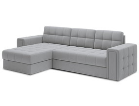 Kampinė sofa - lova Blenvi Sola 04, šviesiai pilka sp., kairinė, 150 x 260 cm x 82 cm