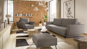 Комплект мебели Megis 3F & 1F & Pouf, комнатные, серый цв.