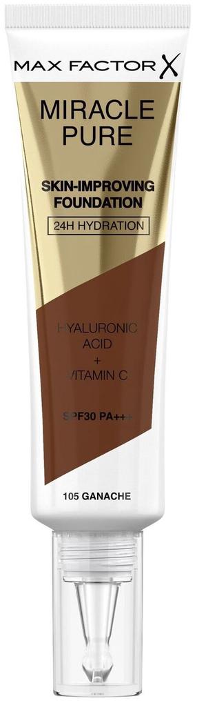 Šķidrā grima bāze Max Factor Miracle Pure Skin Improving, SPF 30, 105 ganache, 30 ml