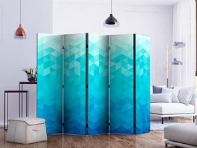 Širma Artgeist Azure Pixel II Paravent0070_5Cz_J, įvairių spalvų, 225 cm x 172 cm