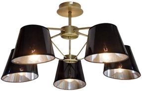 Светильник потолочный Candellux Cortez 35-54999, E14, 5 x 40 Вт, черный цв./хромовый цв. / никелевый цв.