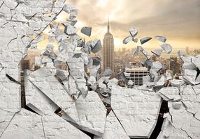 Fototapetas Artgeist Ny - City Behind The Wall 2XLFT113, 210 cm x 300 cm