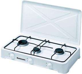Mini plītis gāzes Ravanson K-03TB, 4300 W, balta krās.