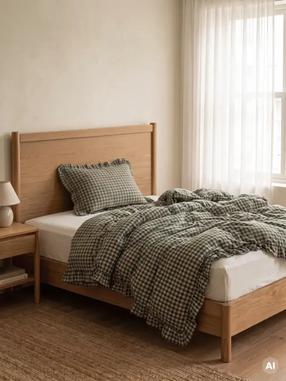 Комплект постельного белья Homla Basic Whisper 245456, зеленый цв., 50 x 60 cm, 140 x 200 cm, 2 дет.