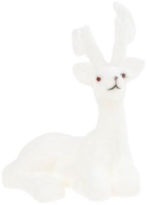 Kalėdinė dekoracija, „Elnias“ TG56926-1, 14 cm, balta sp.