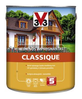 Puidu immutusvahend V33 Classique, punakaspruun v./teak v., 2.5 l