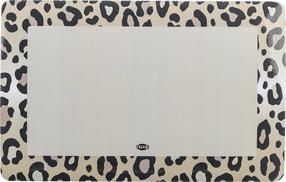 Paklājiņš dzīvnieku bļodām Trixie Mat Leo, 44 cm x 28 cm, melna krās./pelēka krās./brūngans krās.