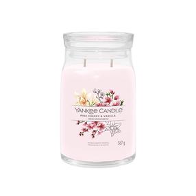 Свеча, ароматическая Yankee Candle Signature Pink Cherry & Vanilla, 60 - 90 час, 567 г, розовый цв.