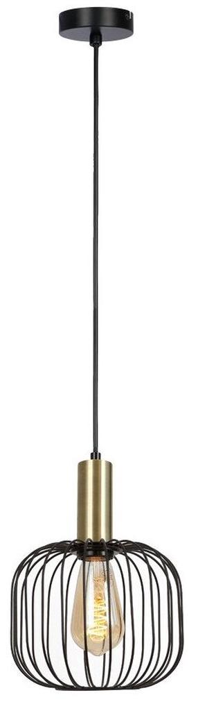 Lampa karināms CristalRecord Sofis, E27, 1, melna krās. / zelta krās.