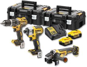 Akumuliatorinių įrankių rinkinys su akumuliatoriumi Dewalt DCK384P2T-QW, 5 Ah, 3 vnt.